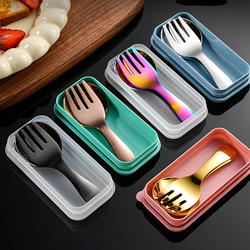 2Pcs Portable Spoon Fork Cutle - مراجعة Japan Camping Cooking وسعره