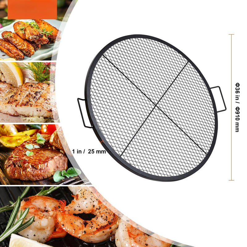 Black Round Cooking Grid 36 In - مراجعة Camping Cooking Area وسعره
