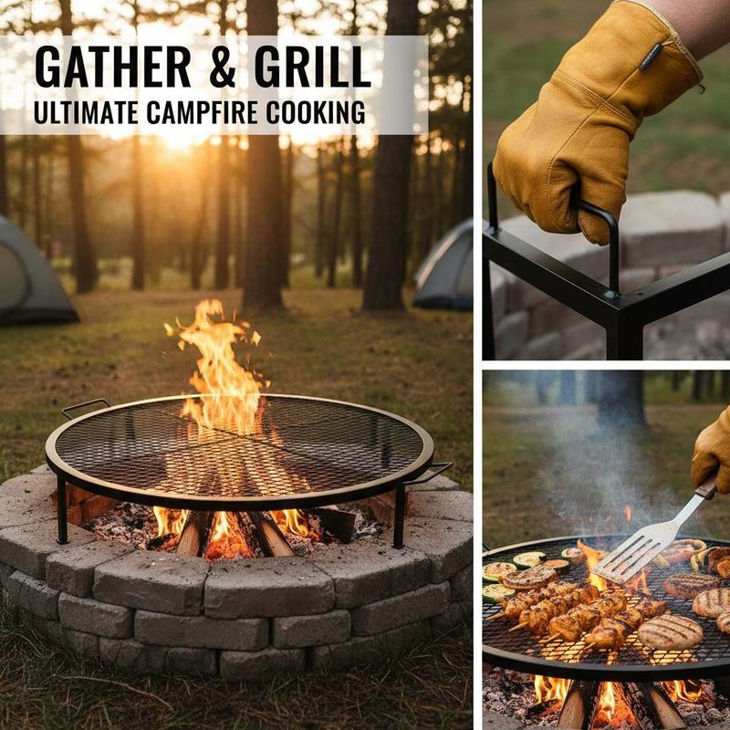 Black Round Cooking Grid 36 In - مراجعة Camping Cooking Area وسعره