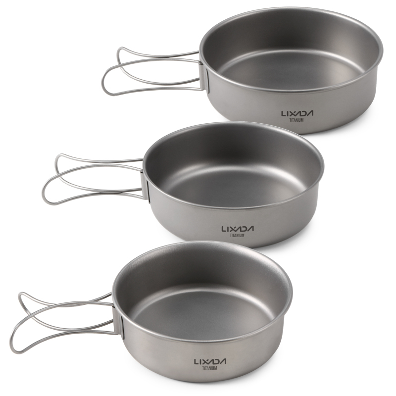 Lixada Titanium Bowls Ultralig - مراجعة Mess Kit Titanium وسعره