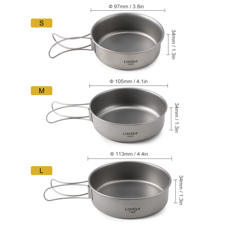 Lixada Titanium Bowls Ultralig - مراجعة Mess Kit Titanium وسعره