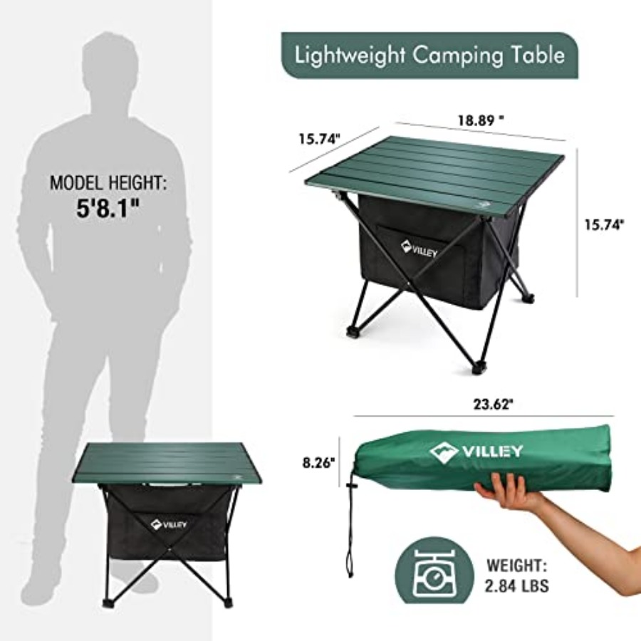 Por Side, Ultralight Aluminum  - مراجعة Camping Cooking Table وسعره