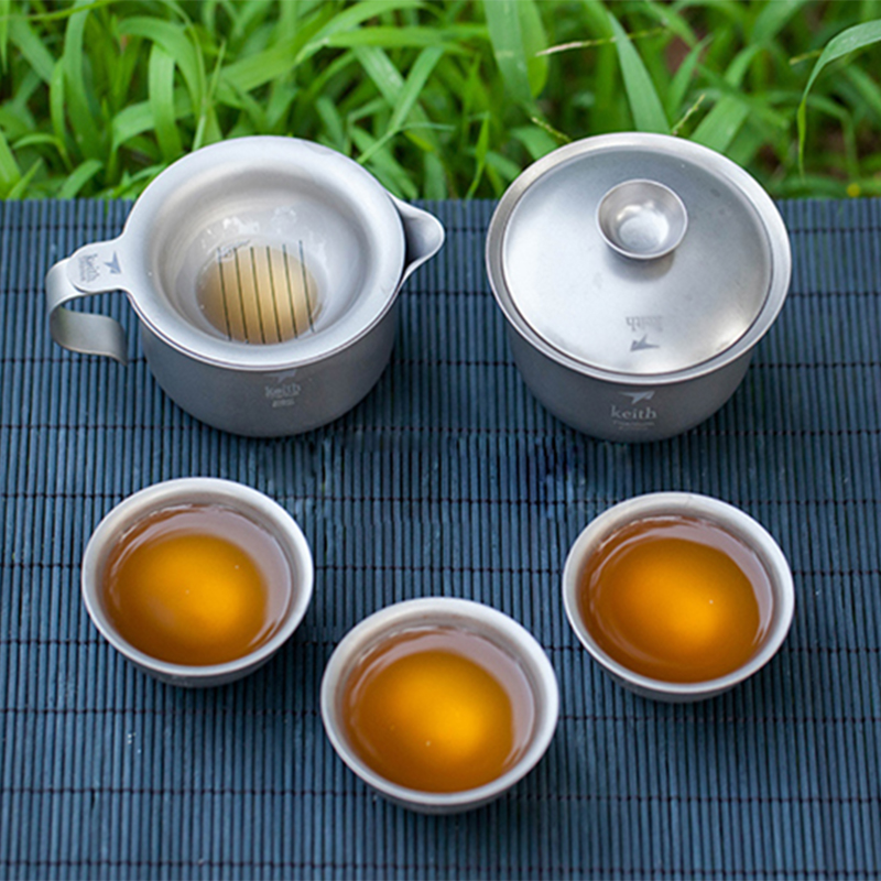 Keith Titanium Kung Fu Tea Set - مراجعة Camping Cooking Set With Kettle وسعره