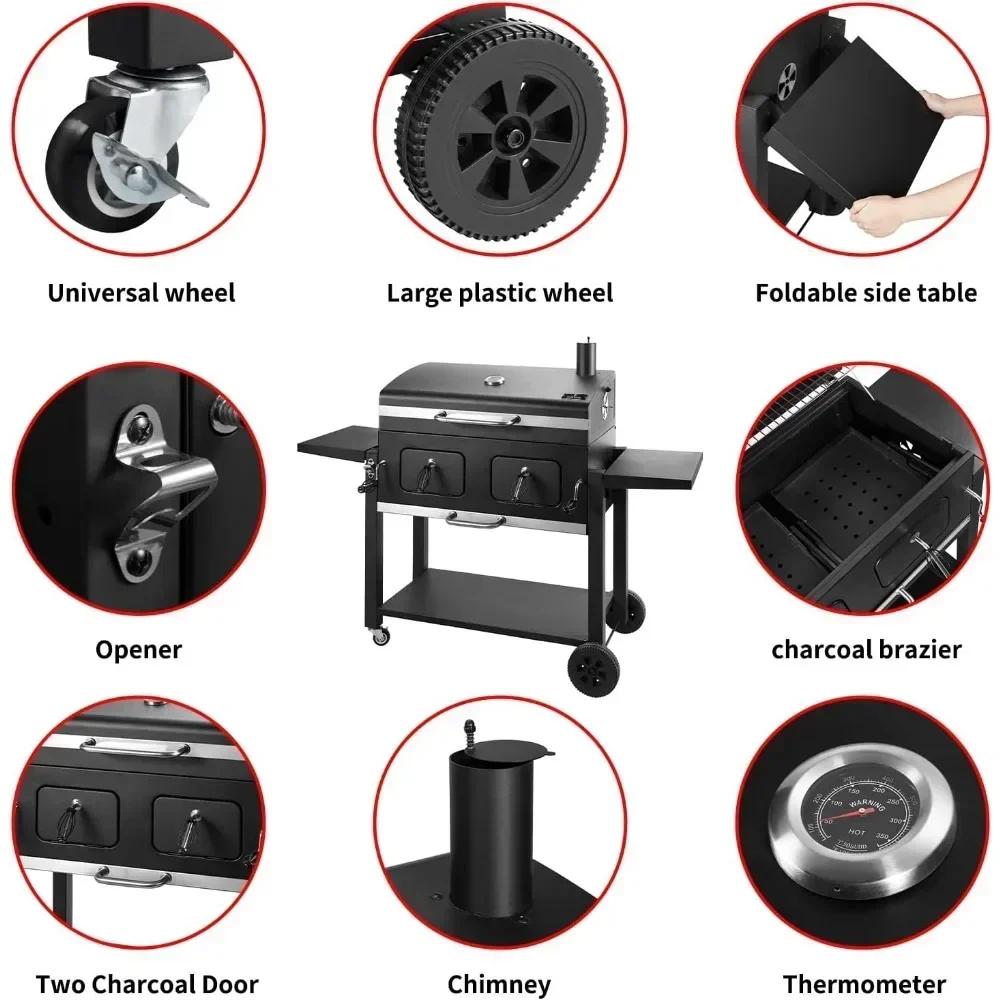 L # For Charcoal Grill ,Outdoo - مراجعة Camping Cooking Materials وسعره