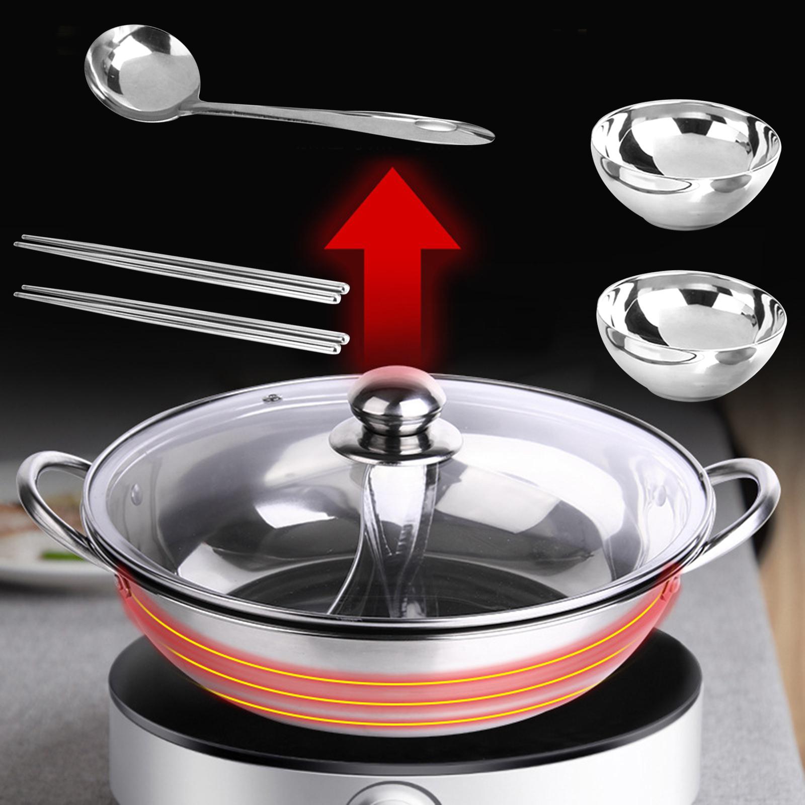 Hot Pot Pan Cooker with Glass  - مراجعة Camping Cooking Pots And Pans وسعره