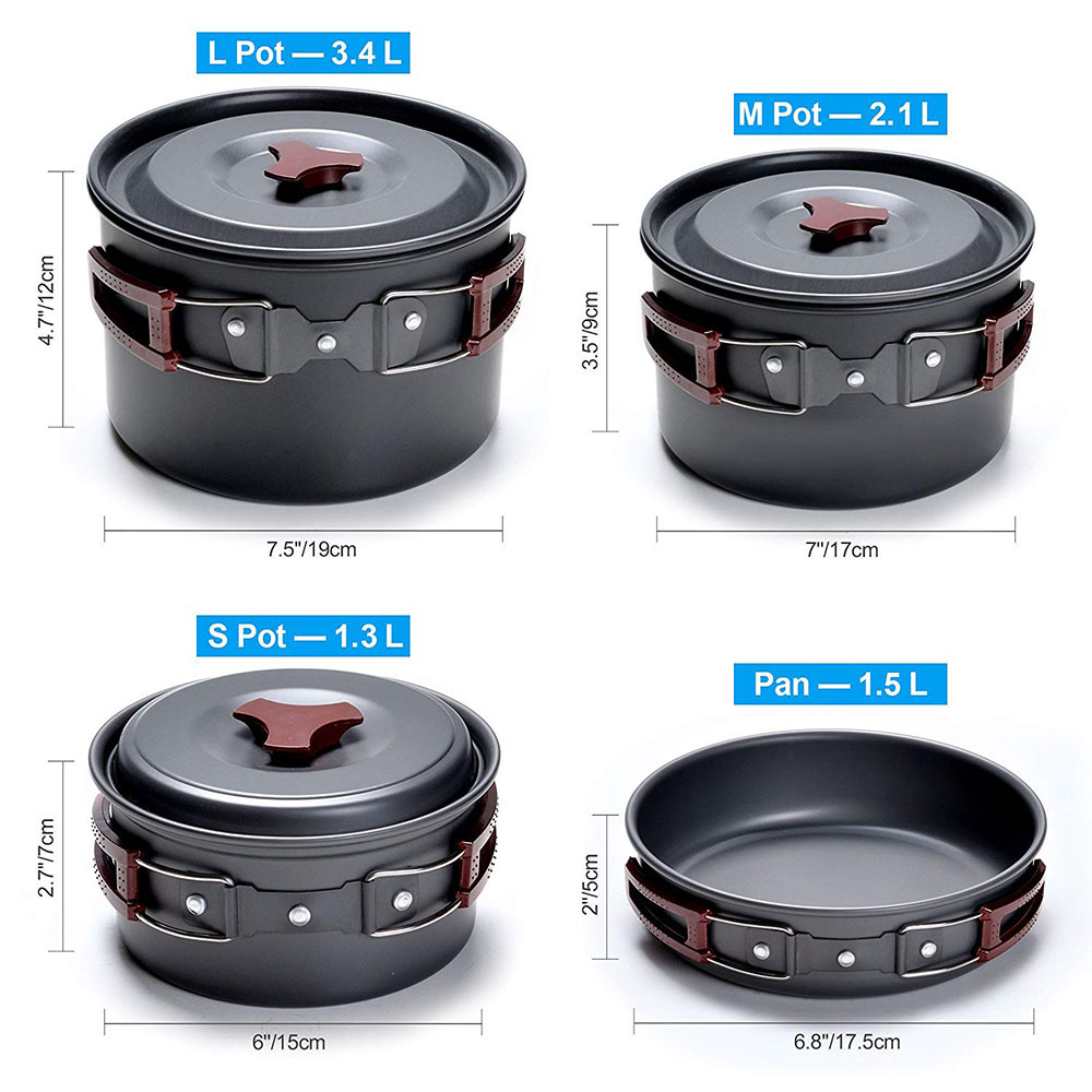 Outdoor Camping Cookware Kit N - مراجعة Camping Cooking Essentials وسعره