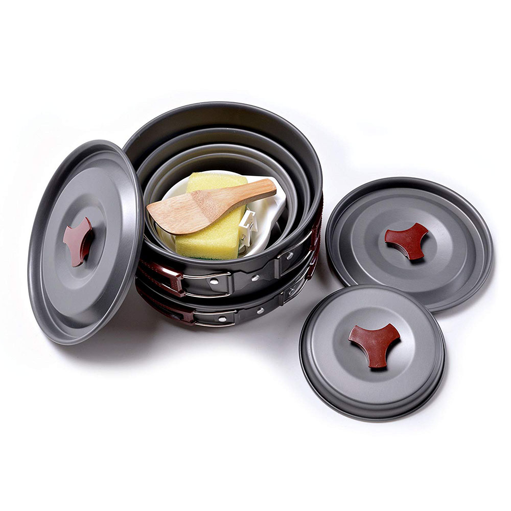 Outdoor Camping Cookware Kit N - مراجعة Camping Cooking Essentials وسعره