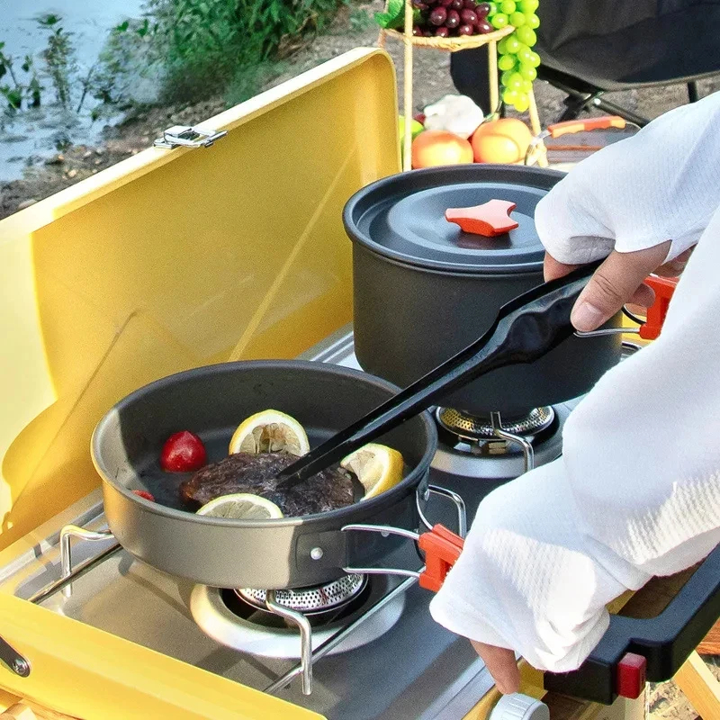 Camping Cookware Set Outdoor P - مراجعة Camping Cooking Essentials وسعره