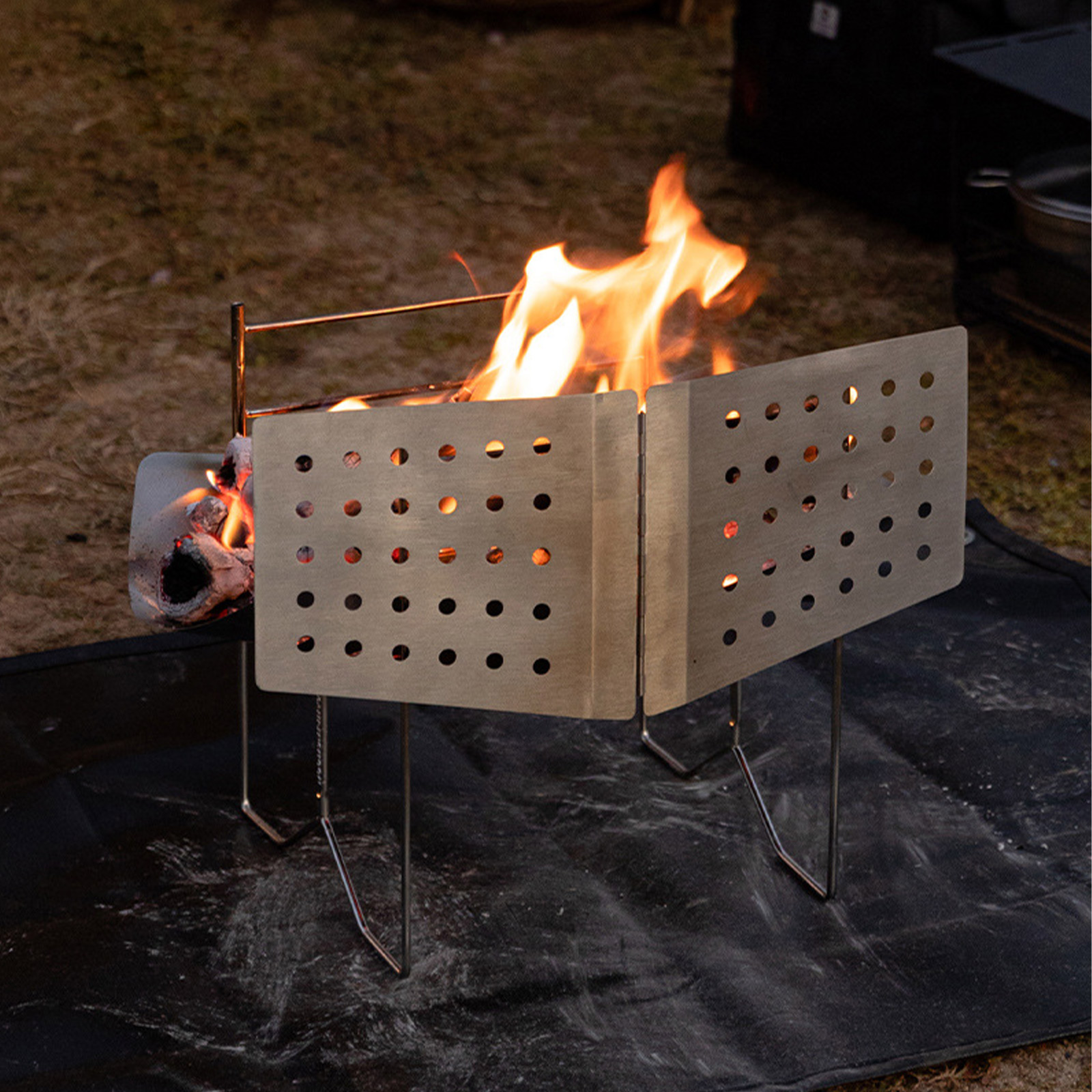 /Stainless /Steel /Foldable Bo - مراجعة Camping Cooking Fire Stove وسعره