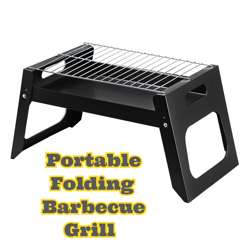 Portable Charcoal BBQ Grill Fo - مراجعة Camping Cooking Grill وسعره