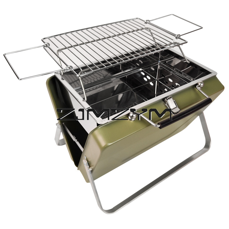 Foldable Barbecue Grill Adjust - مراجعة Camping Cooking Range وسعره