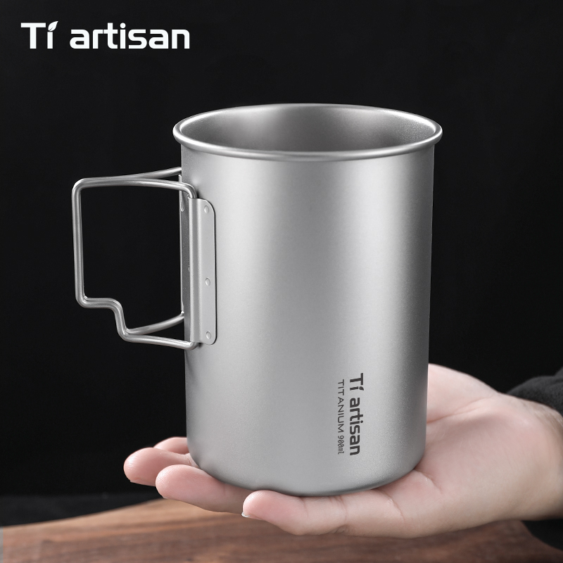 Tiartisan 750ml/ 900ml Titaniu - مراجعة Camping Cooking Mug وسعره