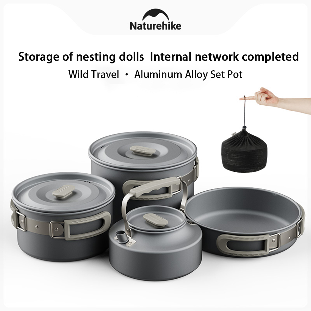 Naturehike Outdoor Pot Set,Cam - مراجعة Camping Cooking Set Large وسعره