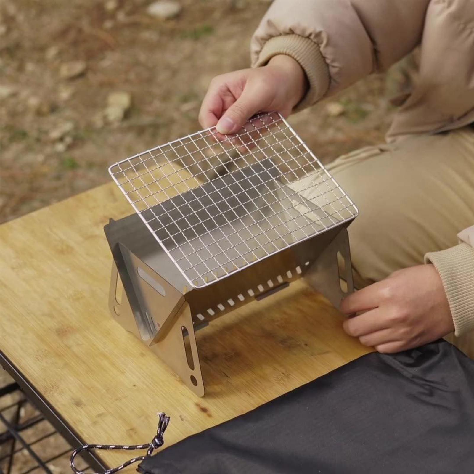 Foldable Portable Charcoal Gri - مراجعة Camping Cooking Fire Stove وسعره