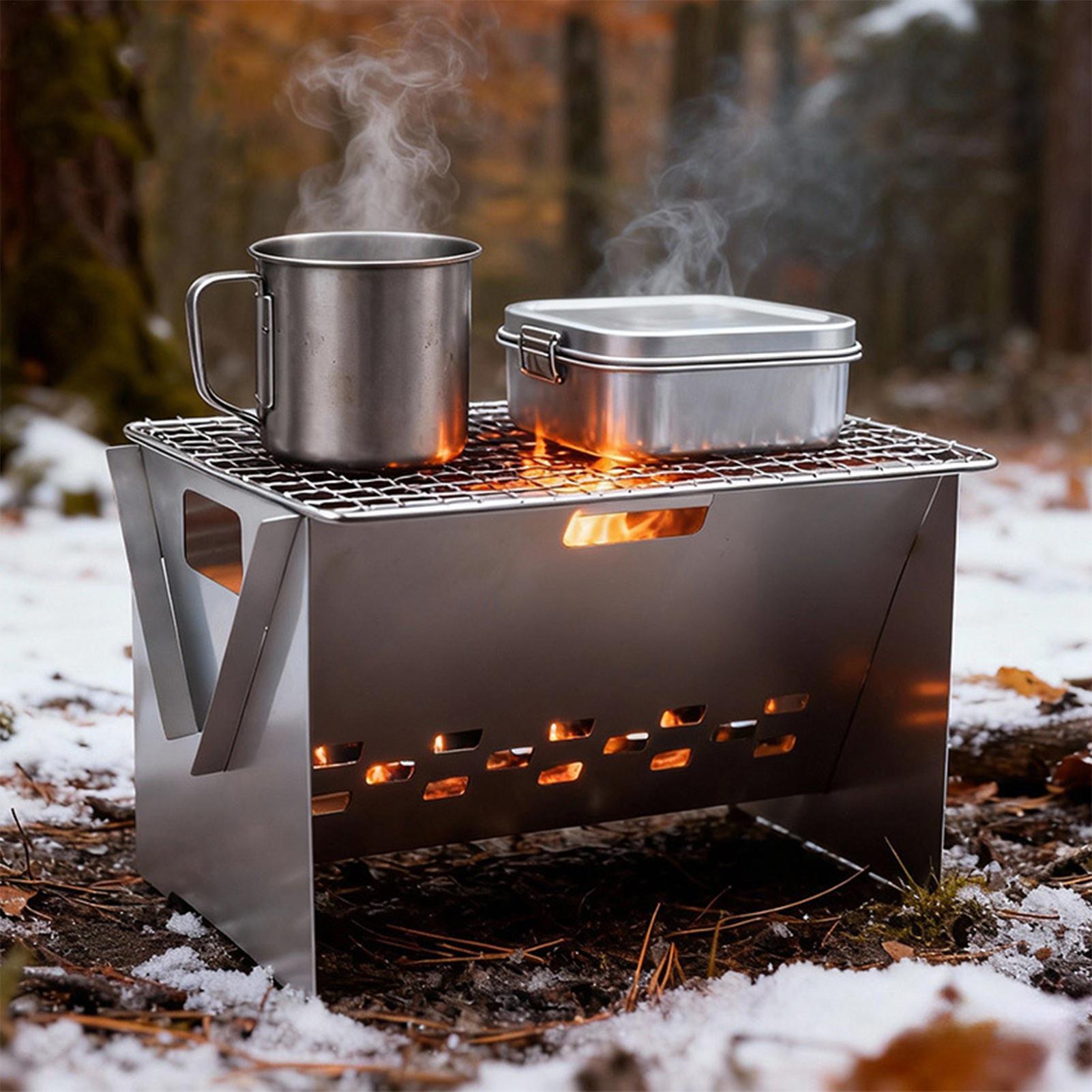 Foldable Portable Charcoal Gri - مراجعة Camping Cooking Fire Stove وسعره