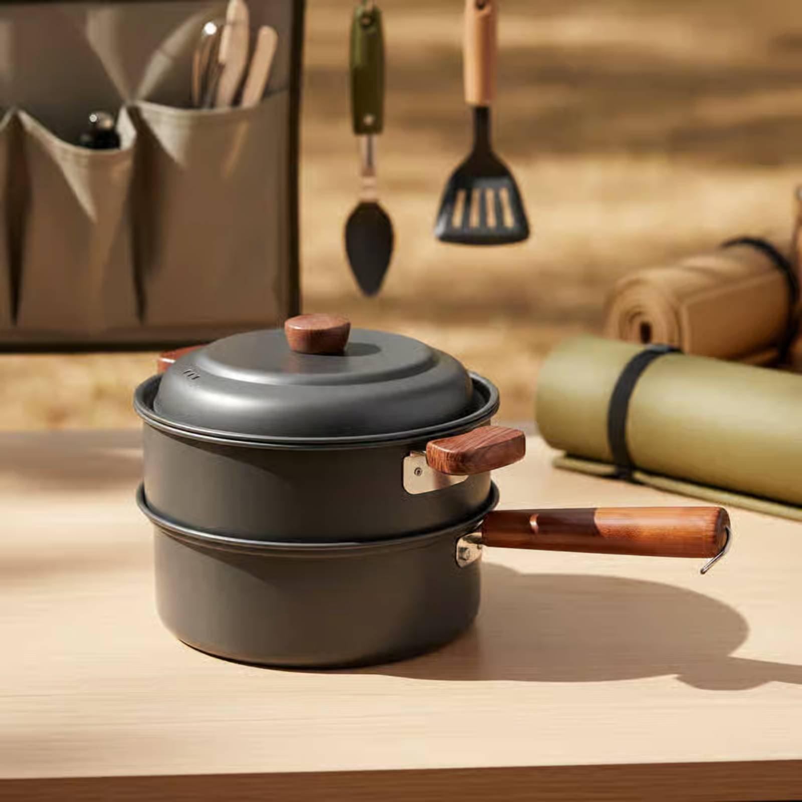 3 L 3L Outdoor Cooking Pot Lig - مراجعة Nesting Camping Cooking Set وسعره