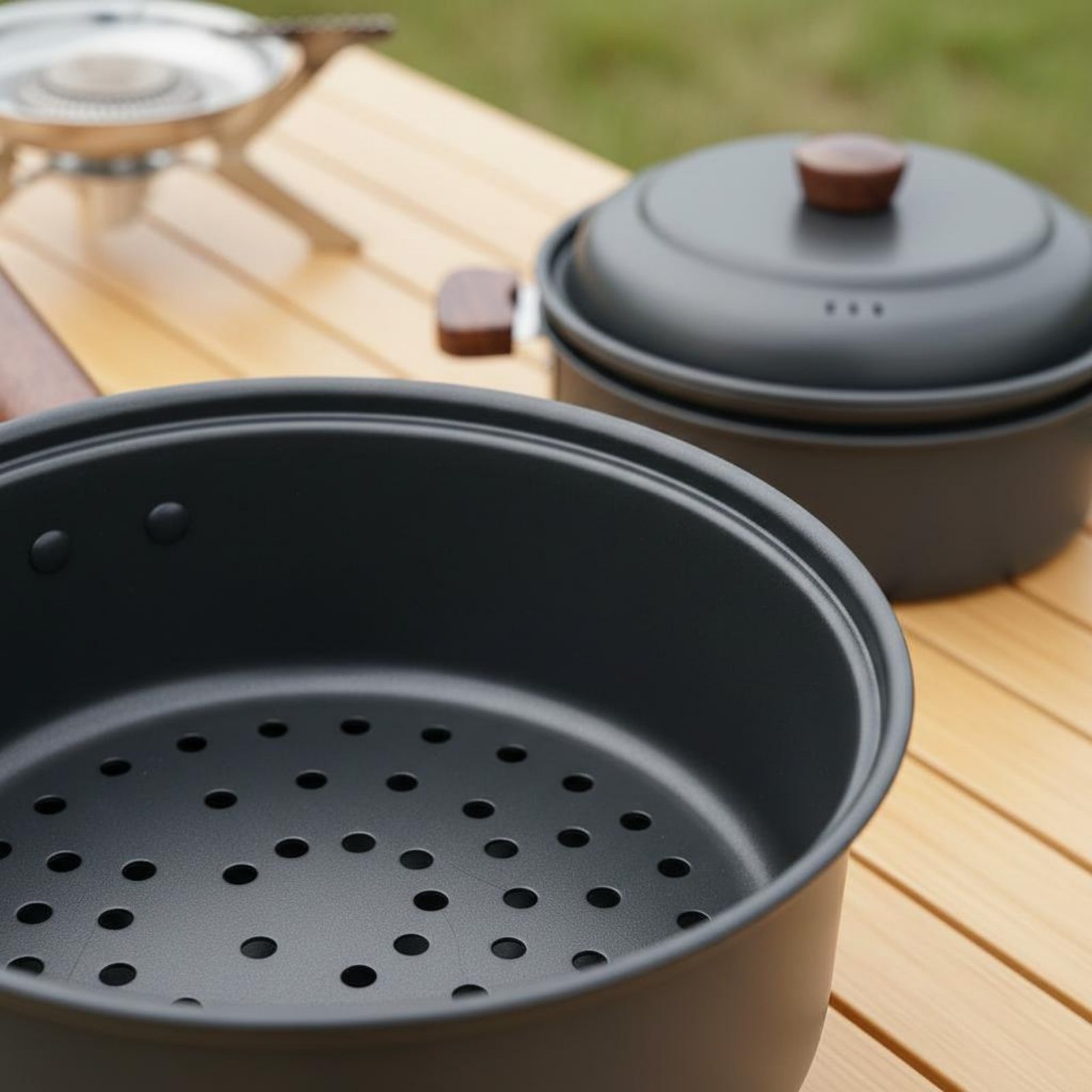 3 L 3L Outdoor Cooking Pot Lig - مراجعة Nesting Camping Cooking Set وسعره